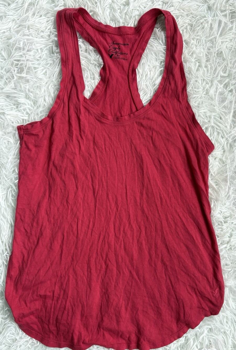 American Eagle M Red Knit, Soft Racerback Tank. Comfortable